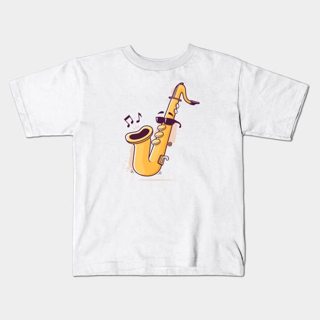 Smooth Jazz Kids T-Shirt by zoljo